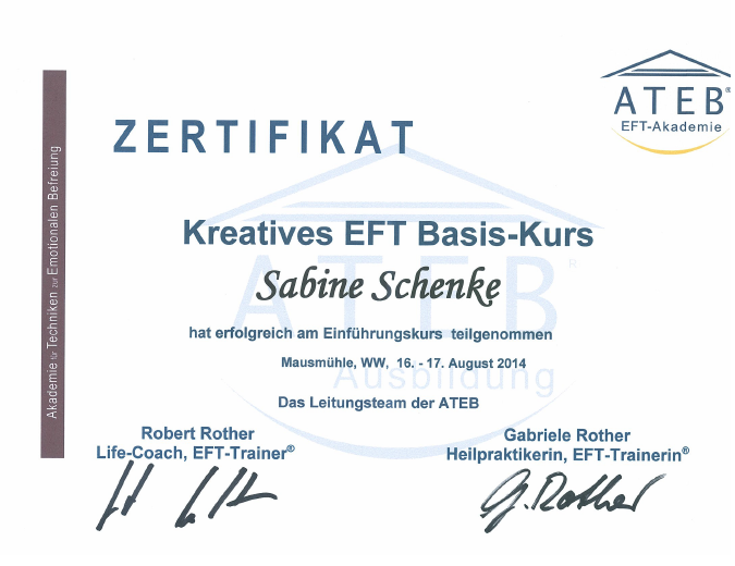Zertifikat EFT